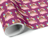 Geburtstagsparty im zauberhaften Stil Geschenkpapier (Rolleneckpunkt)