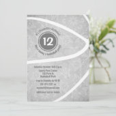 Geburtstagsparty in gürtlicher Basketball Einladung (Stehend Vorderseite)