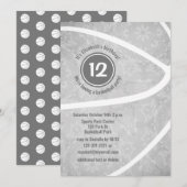 Geburtstagsparty in gürtlicher Basketball Einladung (Vorne/Hinten)