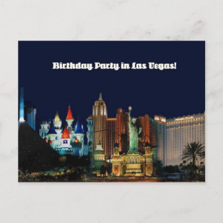 Geburtstagsparty in Las Vegas Postkarte