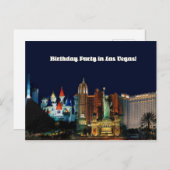 Geburtstagsparty in Las Vegas Postkarte (Vorne/Hinten)