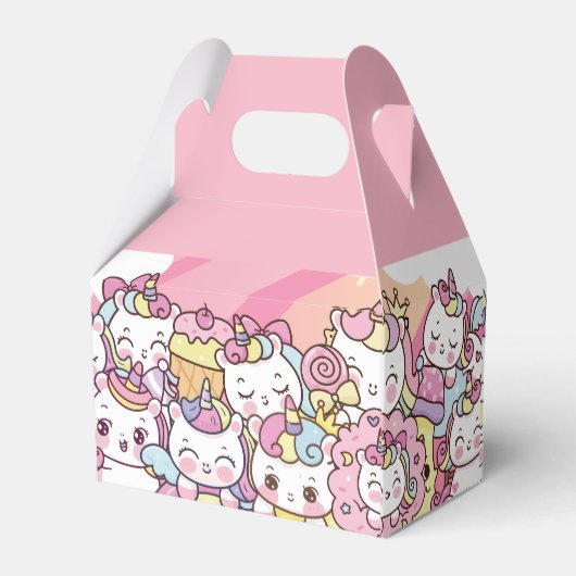 Geburtstagsparty in Rosa Geschenkschachtel (Rückseite)