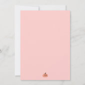 Geburtstagsparty in Rosa und Schwarz Einladung (Rückseite)