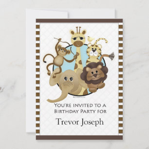 Geburtstagsparty Invititititition Safari Stil Einladung