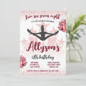 Geburtstagsparty, jedes Alter rosa Einladung (Stehend Vorderseite)