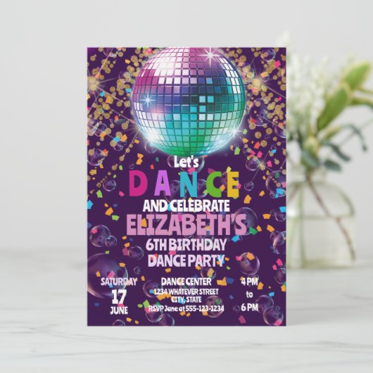 Geburtstagsparty Kids Custom Einladung (Stehend Vorderseite)