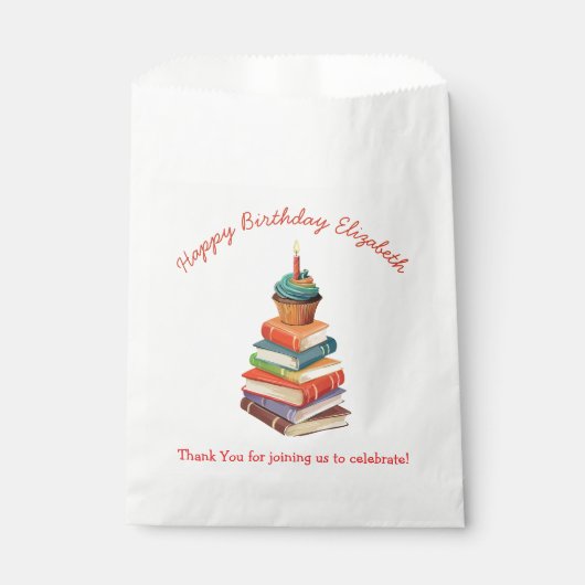 Geburtstagsparty Kinder lesen Geschenktütchen (Vorderseite)