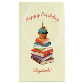 Geburtstagsparty Kinder lesen Kleine Geschenktüte (Rückseite)