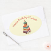 Geburtstagsparty Kinder lesen Ovaler Aufkleber (Umschlag)