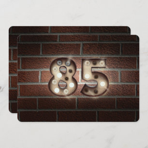 Geburtstagsparty-Lampen aus Ziegelstein Einladung