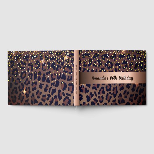 Geburtstagsparty Leopard Gästebuch (Voll)