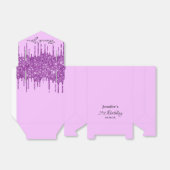 Geburtstagsparty lila Glitzer Tropfen glamourös Geschenkschachtel (Ungefaltet)
