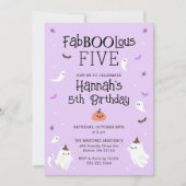 Geburtstagsparty lila und schwarz einladung (Vorderseite)