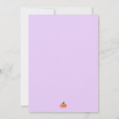 Geburtstagsparty lila und schwarz einladung (Rückseite)