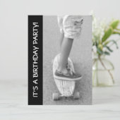 Geburtstagsparty Longboard Einladung (Stehend Vorderseite)