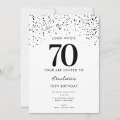Geburtstagsparty Look Who's 70 Modern Einladung (Vorderseite)