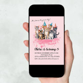 Geburtstagsparty, Mädchen und Kinder Einladung