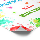 Geburtstagsparty Malerei Begrüßungszeichen Poster (Ecke)