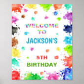 Geburtstagsparty Malerei Begrüßungszeichen Poster (Vorne)
