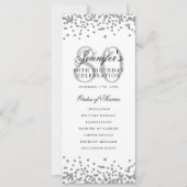 Geburtstagsparty-Menü dank Silver Einladung (Vorderseite)