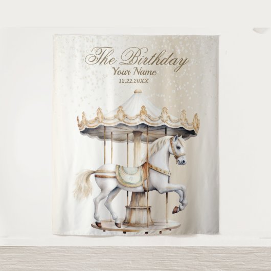 Geburtstagsparty Mergo Round Circus Karneval Wandteppich (Vorderseite)