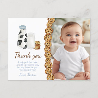 Geburtstagsparty "Milch und Kekse" danke Ihnen Postkarte