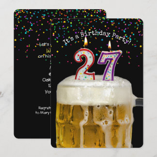 Geburtstagsparty mit Bier Einladung