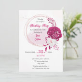 Geburtstagsparty mit Blumenkranz Einladung (Stehend Vorderseite)