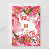 Geburtstagsparty mit Blumenmotiv Einladung (Rückseite)