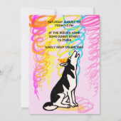 Geburtstagsparty MIT DOGGY FRIENDS Einladung (Rückseite)