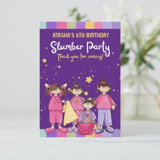 Geburtstagsparty mit Freunden Einladung (Stehend Vorderseite)