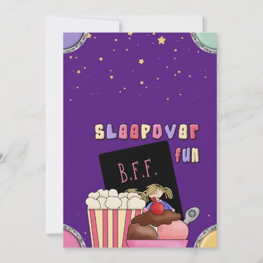 Geburtstagsparty mit Freunden Einladung (Rückseite)