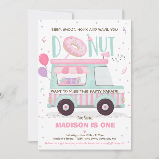 Geburtstagsparty mit Geburtstagsparty Einladung (Vorderseite)