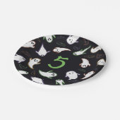 Geburtstagsparty mit Gespenstern und Fledermäusen Pappteller (Schrägansicht)