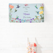 Geburtstagsparty mit Hummingvögeln und Blumengarte Banner (InSitu)