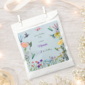 Geburtstagsparty mit Hummingvögeln und Blumengarte Geschenktütchen (Ausgeschnitten)