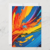 Geburtstagsparty mit lebendiger Leinwand Einladung (Rückseite)