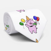Geburtstagsparty mit niedlichem Schwein|wählen Sie Krawatte (Gerollt)