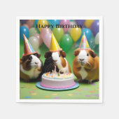 Geburtstagsparty mit Party Guinea Schweine, Serviette (Vorderseite)