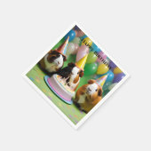 Geburtstagsparty mit Party Guinea Schweine, Serviette (Ecke)