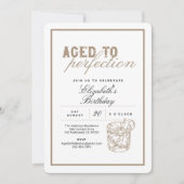 Geburtstagsparty mit Perfection White Whiskey Einladung (Vorderseite)