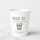 Geburtstagsparty mit Perfection White Whiskey Pappbecher (Vorderseite)