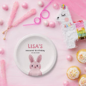 Geburtstagsparty mit rosa Babybunny Pappteller (Party)