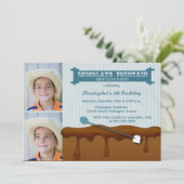 Geburtstagsparty mit Schokolade Einladung (Stehend Vorderseite)