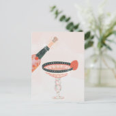 Geburtstagsparty mit Vintagem Champagner Postkarte (Stehend Vorderseite)