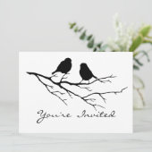 Geburtstagsparty mit Vogelbeobachtung laden zum An Einladung (Stehend Vorderseite)