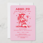 Geburtstagsparty mit Vollendung Pink Cowgirl Einladung (Vorderseite)