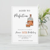 Geburtstagsparty mit Whiskey Flasche Einladung (Stehend Vorderseite)