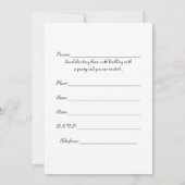 Geburtstagsparty Moderne Einladung (Rückseite)