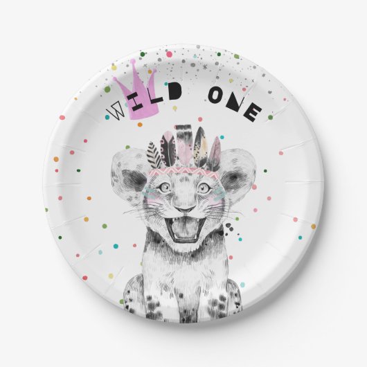 Geburtstagsparty moderner Party Pappteller (Vorderseite)